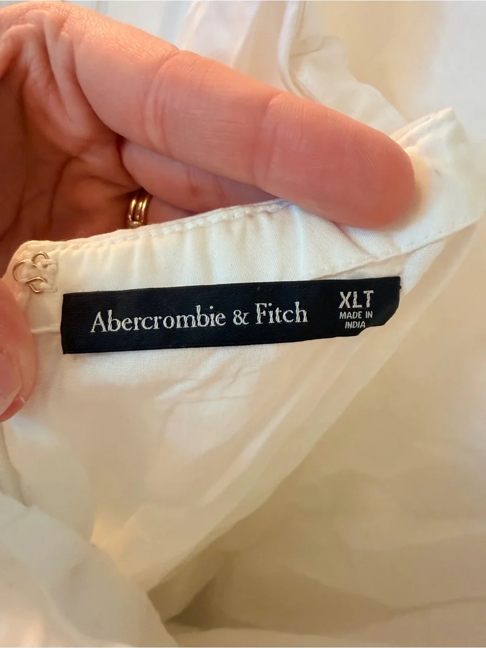 Abercrombie & Fitch White Spaghetti Strap Maxi Dress